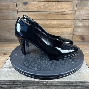 Paul Green Women’s Size US 6.5 UK 4 Black Leather Pumps Heels Worn Once